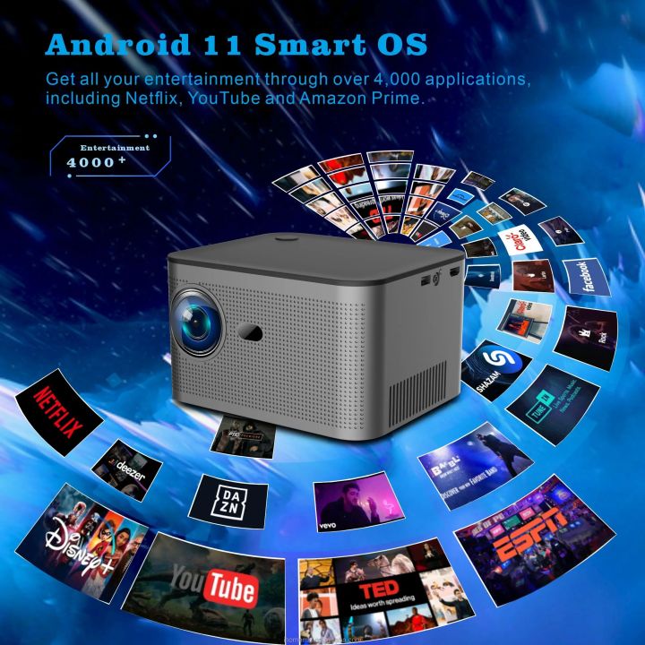 HY350%20Projector%20580ANSI%20Android11%204K%201920*1080P%20Dual%20Wifi6%20Voice%20Control%20Allwinner%20H713%20Electronic%20Focus%20BT5.0%20Home%20Office%20Cinema%20Projector%20-%20Image%208