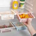High Quality Unbreakable Adjustable & Stretchable Plastic Fridge Storage Basket , Space Sever For Food Vegetable And Spices Storage Basket , Fruit Organizer Drawer Cabinet Space Saver Basket For Refrigerator (Large Size) (MULTICOLOR). 