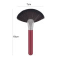 Loose Powder Brush Red Tube Loose Powder Fan-shape Makeup Brush. 