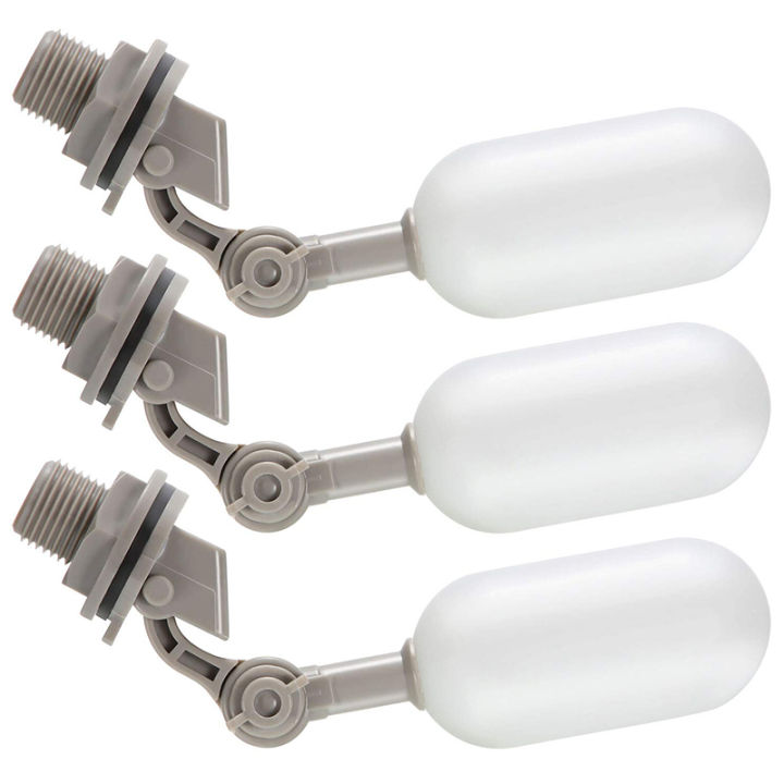 3-Piece Float Valve Set,1/2-Inch Water Supply Pipe Float Valve (Gray)