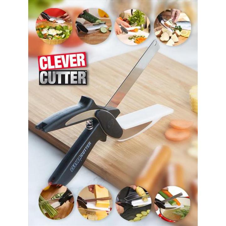 Original Clever Cutter 2-in-1 Stainless Steel Knife & Cutting Board