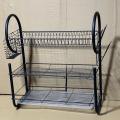 Matte Black G Pro Shape 3 Tire Dish Rack Plate Dish Spoon Fork Bowl Cup Drain Rack Pot Rack. 