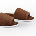 Unisex Coral Fleece Warm Open Toe Home Indoor Shoes Hotel Slippers. 