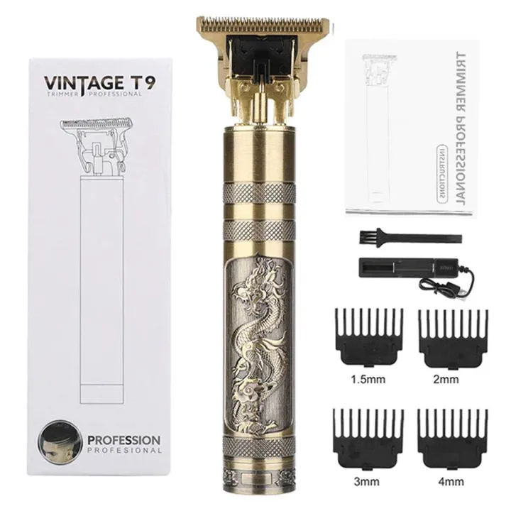 Professional%20Vintage%20T9%20Hair%20Trimmer%20for%20Men%20%E2%80%93%20Rechargeable,%20Adjustable%20Blade%20Clipper%20&%20Shaver,%20Precise%20Close%20Cut%20Trimming%20Machine%20%E2%80%93%20Cordless%20&%20Retro%20Oil%20Head%20Design%20-%20Image%204