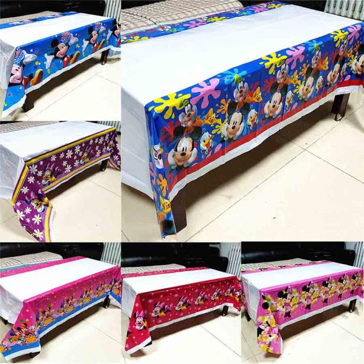 mickey mouse tablecloth kids birthday party supplies minnie mouse table cloth baby shower Mickey Minnie disposable tablecloth