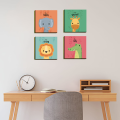 Pack of 4 Motivational Words Canvas Picture Frames 5x5 Inches Wall Art for Home & Kids Room. 