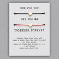 2pcs/set ONE FOR YOU ONE FOR ME Together Forever Love Infinity 8 Charm Bracelet Red String Couple Bracelets Lovers Wish Jewelry. 