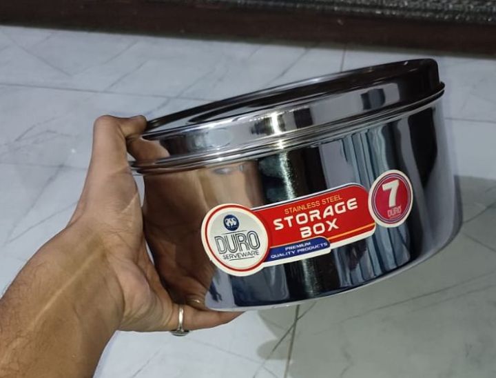 2%20Pcs%20Storage%20Boxes%20with%20Lids%20Stainless%20Steel%20Size%209%20inches%20and%2010%20inches%20-%20Image%206