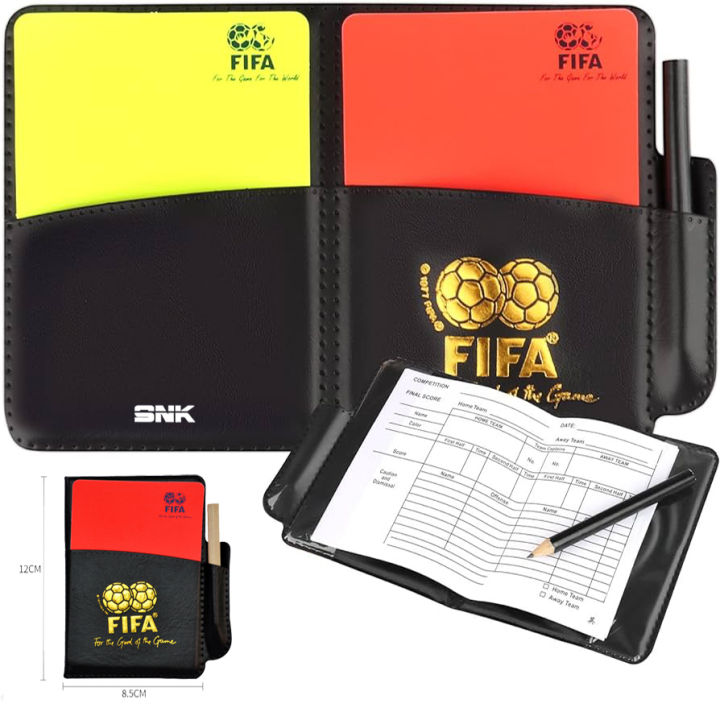 Football Referee Cards Score Book with Pencil for Football Match Rules