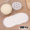 200Pcs/Set Round Dumplings Mat Steamer Paper Non Stick Pads Baking Pastry Dim Sum Paper Under Steam Mat Kitchen Cooking Tools. 
