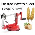 Manual Red Machine Vegetable Spiraliz Stainless Steel Twisted Potato Apple Slicer Spiral Fry Cutter Cooking Tools. 