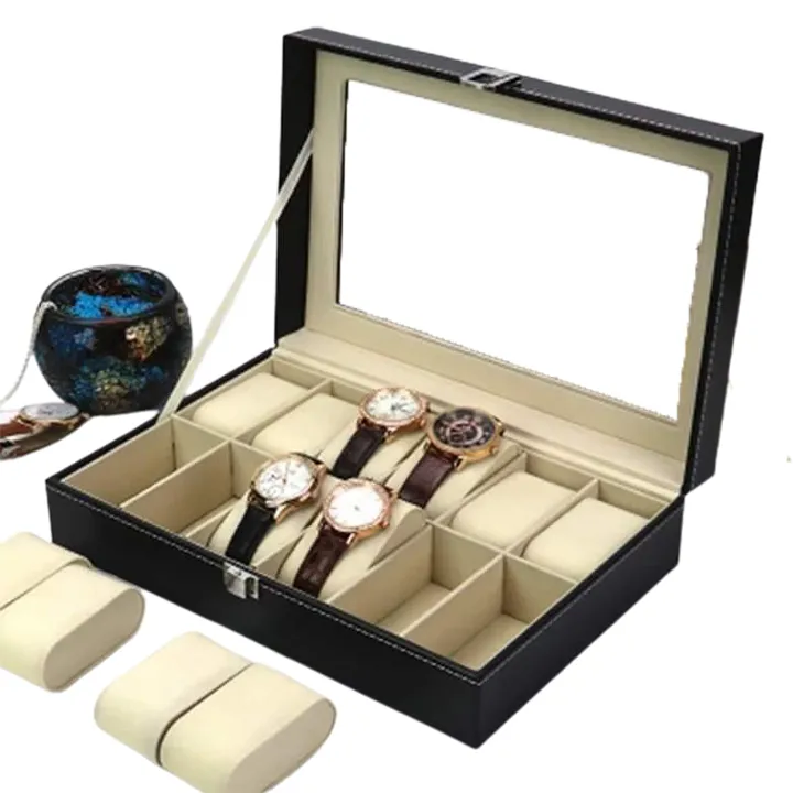 MyleCart%203/6/10/12%20Grids%20Watch%20Box%20PU%20Leather%20Watch%20Display%20Case%20Storage%20Box%20Organizer%20Watch%20Jewelry%20Display%20Box%20-%20Image%207