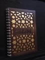 diary - notebook - wooden cover - unique gift item - laser engraved - creative bundles. 