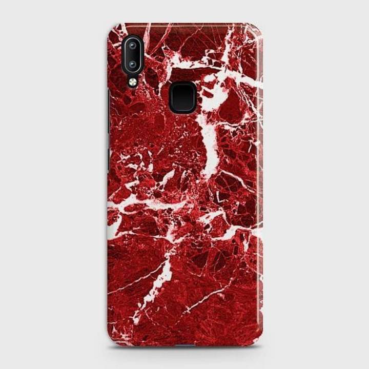 vivo Y93 Cover - SkinLee HQ Hard Case - Deep Red Marble - SKINLEE-129-1-433-290