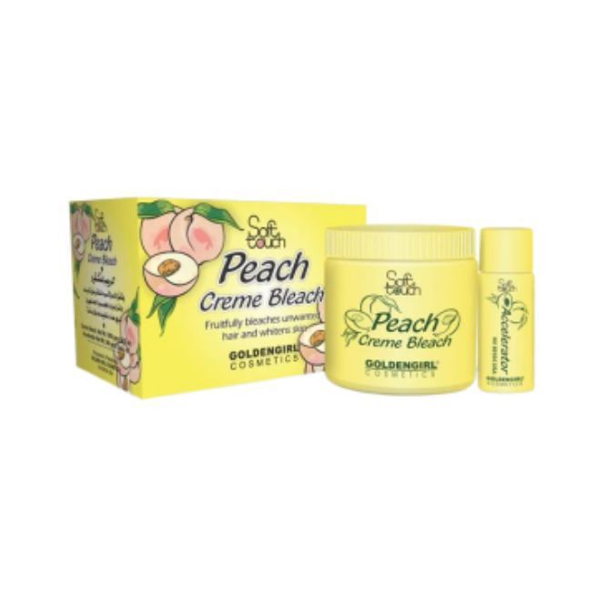 Soft Touch Peach Cream Bleach, Fruitfully Bleaches Unwanted Hair & Whiten Skin, Net Wt 500gm