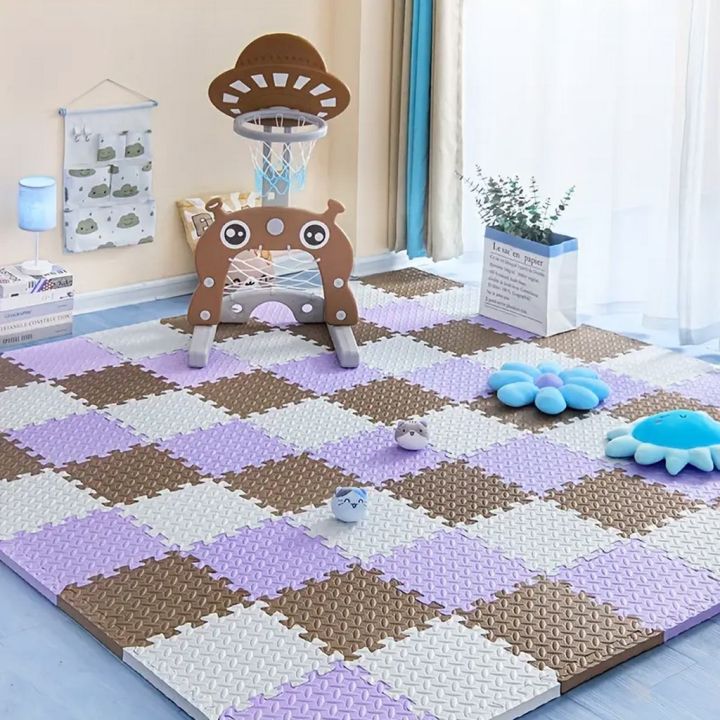 8pcs Leaf Pattern Foam Floor Mats Set