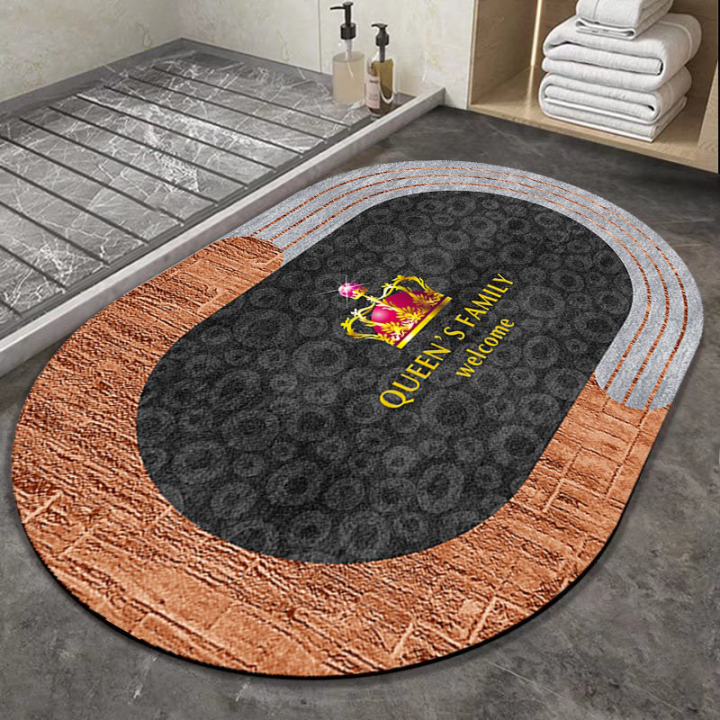 Bath Mat Water Super Absorbent Non-Slip, Water Absorbent Anti Slip Floor Carpet for Bathroom, Shower Room, Tub, Entryway, Kitchen, Sink