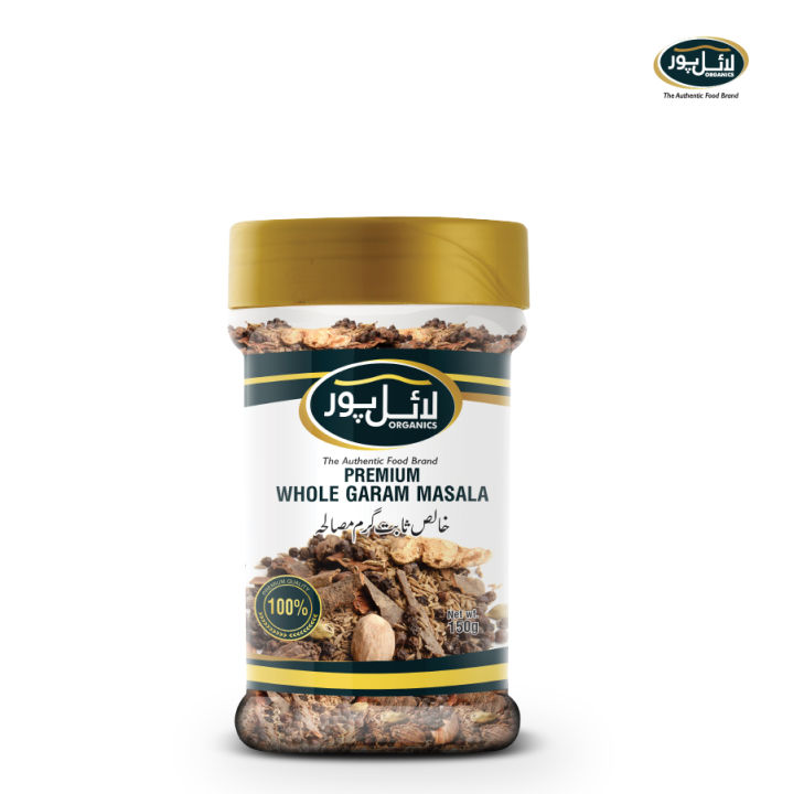 Premium Whole Garam Masala (Khalis Sabit Garam Masala) - 100% Natural, Organic & Pure | Perfect Blend of Whole Spices for Rich Flavour | Ideal for Pakistani & Subcontinental Cuisine | High Quality - Non-GMO by Lyallpur Organics
