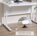 Computer Desk Writing Table 2 Cable Management Holes Metal Leg White. 