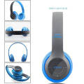 P47 Wireless Blue Headphones Bluetooth Headset Foldable Stereo Gaming Earphones With Microphone Support TF Card For ALL Mobile Phone Jack Support With SD Card Options. 