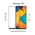 Samsung Galaxy A30 Full Black 9D|5D|6D|10D|11D|21D Tempered Glass Screen Protector Full Glue Edge To Edge For Samsung Galaxy A30. 