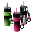 GoBox,710ml Stainless Steel Insulated Shaker Bottle with Straws and Lids - Perfect for Gym, Office, and Travel - BPA Free -. 