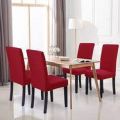 Dining Chair Cover Set of 4 Pc , 6 Pc and 8 Pc Elastic Fitted Solid Color Cover Comfortable Chair Cover For Dining Room. 
