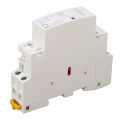 Contactor 2P Easy Installation ABS Safe Low Noise 250V Electrical AC Contactor 35mm DIN Rail Installation 1NO1NC for Household. 