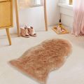 Faux Sheepskin Rug 2ft x 3ft Ultra Soft Shaggy Floor Mat Slip Resistant Washable. 