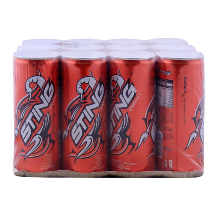 Sting Can Berry Blast Flavour 250ml (PACK OF 12)