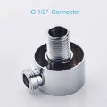 Wall Supply Elbow,Brass Round Wall Mount Shower Hose Connector Accessories G1/2Inch Water Outlet for Shower-Black. 