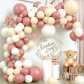 80 Dark Brown Light Brown & White Mix Latex Balloons Pack For Birthday & Party Decorations. 