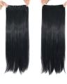 5 Clips Long Hair Extension 28 Inches - Black. 