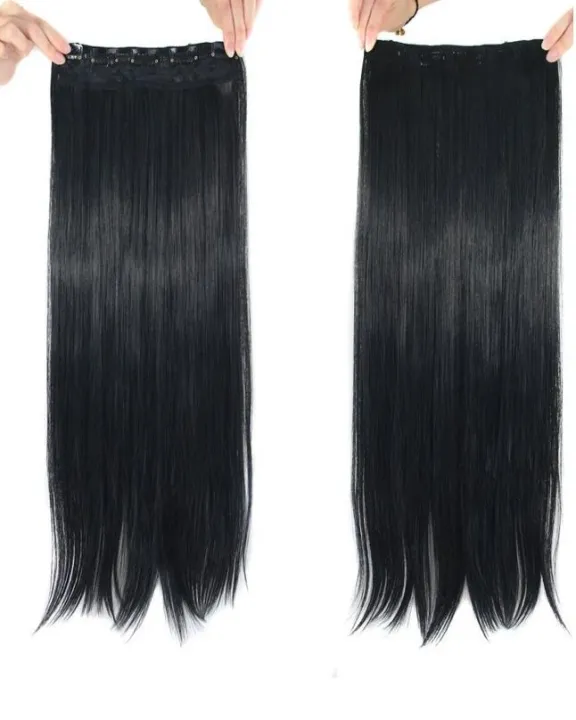 5%20Clips%20Long%20Hair%20Extension%2028%20Inches%20-%20Black%20-%20Image%203