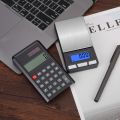 Bag Weight Balance Gram Carat Scale Blue Dense Digital Jewelry Gold .01g Fine 200g 0 LCD Port 500g 0.1 Solar Calculator Scale. 