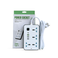 High Quality Power Strip Extension Board 4 Sockets + 3 USB + 1 Type-C Port, 2000W Load capacity , 9.5 Feet Heavy Duty Copper Wire, Wide Space, Strong Grip, On-board Indication Light, Ideal for Home and Office Use. 
