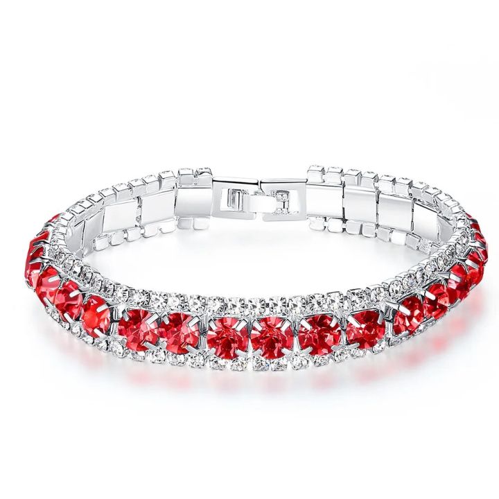 Exquisite Red Crystal Bracelet for Women