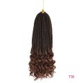 TOMO Box Braids Crochet Hair 14 18 24 Inch 3X Goddess Box Braids Crochet Braids With Curly Ends Ombre Synthetic Braiding Hair. 