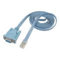 1Pcs 1.5M RJ45 Ethernet to RS232 DB9 COM Port Serial Female Network Adapter Flat Blue Cable. 