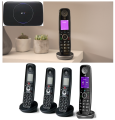 BT Smart Hub 2.0 Dual Band with Quad Digital Voice Handsets (Intercom plus PTCL Wireless landline Phone) Color Display Answering and Free 08 New Rechargeable Cells. 