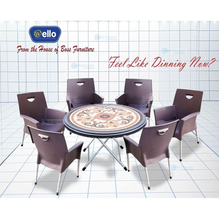 plasic chairs plastic tables by boss set of six with round folding tables