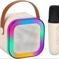 "Media Croma Colorful Bluetooth Karaoke Speaker with AI Voice Changer & Wireless Mic – Perfect for Parties & Gifts!". 