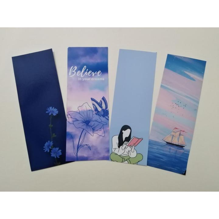 Aesthetic Purple Bookmarks - Pack of 4