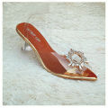 Transparent Pointed High Heel Sandals for Women. 