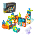 49 PCs Magic Magnetic Paradise Light Building Blocks Assembling for Kids 3D Lighting Bricks set Intelligence Toys Orbital Sliding Ball Pipe Colorful Marble Running Toy. 