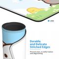 Peach And Goma Romantic Mochi Cat Gaming Mouse Pad Anti-Slip Rubber Base Lockedge Mousepad Office Laptop Computer PC Table Mat. 