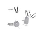 Us Military Dog Tag Pendant Necklace For Men Stainless Steel United States Oxidation Gray Metal Male Jewelry 20. 