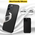iPhone 13 Pro Max Black Soft Silicon Back Cover. 