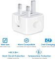 EZone 20W USB-C Fast Charger for iPhone and iPad, PD Charging Adapter with Cable. 