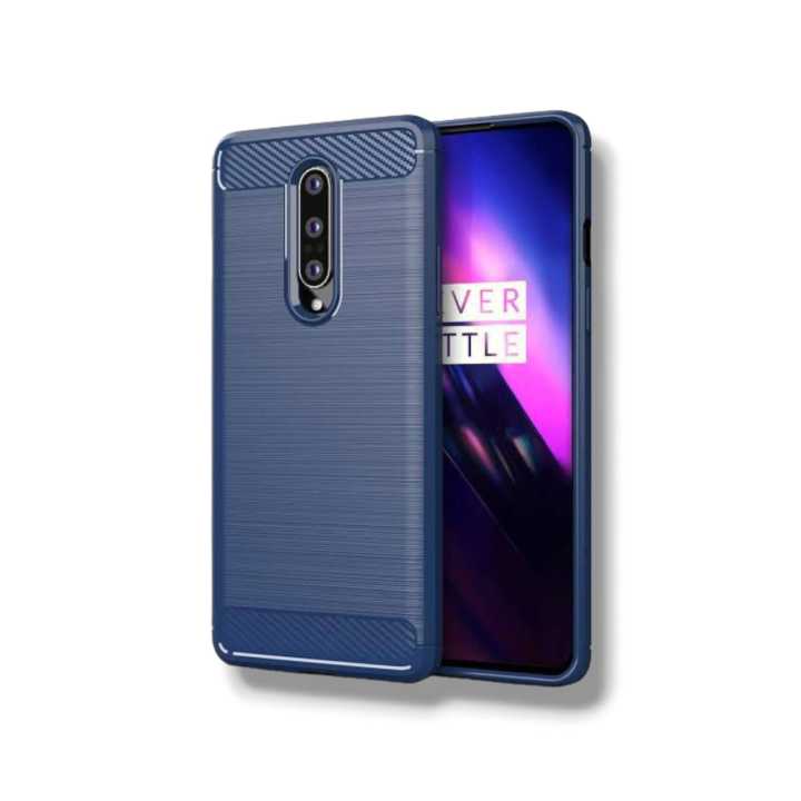 Oneplus 8 4G Carbon Fiber Brush Mark Slim Anti FingerPrint Tpu Case Back Cover